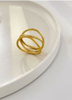 Einfarbige, Vergoldete Ringe Aus Titans Tahl Im Einfachen Stil sku image 7