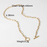 Elegant Simple Style Classic Style Solid Color Stainless Steel Toggle Necklace main image 6