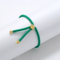 Casual Modern Style Simple Style Round Lines Rope Copper Plating Braid 18k Gold Plated Women's Drawstring Bracelets main image 9