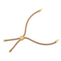 Casual Modern Style Simple Style Round Lines Rope Copper Plating Braid 18k Gold Plated Women's Drawstring Bracelets sku image 1