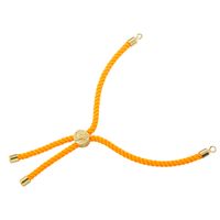 Casual Modern Style Simple Style Round Lines Rope Copper Plating Braid 18k Gold Plated Women's Drawstring Bracelets sku image 6