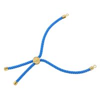 Casual Modern Style Simple Style Round Lines Rope Copper Plating Braid 18k Gold Plated Women's Drawstring Bracelets sku image 7