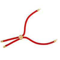 Casual Modern Style Simple Style Round Lines Rope Copper Plating Braid 18k Gold Plated Women's Drawstring Bracelets sku image 9