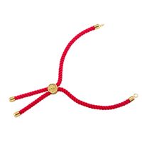 Casual Modern Style Simple Style Round Lines Rope Copper Plating Braid 18k Gold Plated Women's Drawstring Bracelets sku image 10
