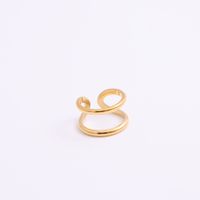 Simple Style Solid Color Stainless Steel Hollow Out Rings main image 4