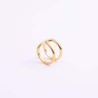 Simple Style Solid Color Stainless Steel Hollow Out Rings main image 2