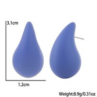 1 Pair Sweet Simple Style Water Droplets Solid Color Arylic Ear Studs main image 4