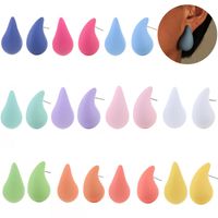 1 Pair Sweet Simple Style Water Droplets Solid Color Arylic Ear Studs main image 1