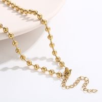 Stainless Steel 18K Gold Plated Streetwear Plating Solid Color Bracelets Necklace main image 7