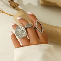 Exaggerated Punk Simple Style Oval Rhombus Alloy Wholesale Open Rings main image 2