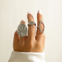 Exaggerated Punk Simple Style Oval Rhombus Alloy Wholesale Open Rings sku image 2