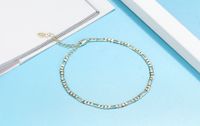 Vacation Simple Style Solid Color Sterling Silver Plating 14k Gold Plated White Gold Plated Rhodium Plated Women's Anklet main image 8