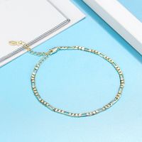 Vacation Simple Style Solid Color Sterling Silver Plating 14k Gold Plated White Gold Plated Rhodium Plated Women's Anklet main image 7