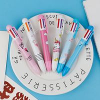 Cartoon Unicorn Flamingo Creative Multi-color Ballpoint Pen sku image 1