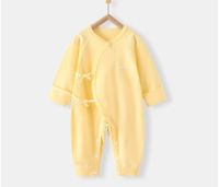 Casual Solid Color Cotton Baby Rompers sku image 6