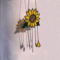 Simple Style Sunflower Alloy Wind Chime main image 4