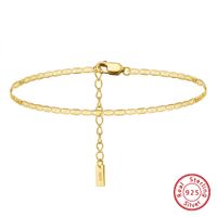 Beach Simple Style Solid Color Sterling Silver Plating 14k Gold Plated White Gold Plated Silver Plated Women's Anklet main image 3