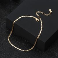 Beach Simple Style Solid Color Sterling Silver Plating 14k Gold Plated White Gold Plated Silver Plated Women's Anklet main image 6