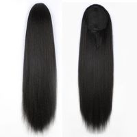 Women's Cute Sweet African Style Casual Party Cosplay Chemical Fiber High Temperature Wire Long Straight Hair Ponytail Wigs main image 9