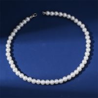 Elegant Solid Color Imitation Pearl Women's Necklace sku image 1