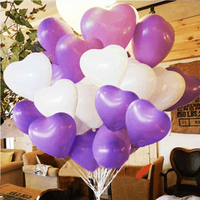 Simple Style Classic Style Heart Shape Solid Color Emulsion Party Carnival Balloons main image 1