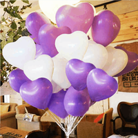 Simple Style Classic Style Heart Shape Solid Color Emulsion Party Carnival Balloons main image 6