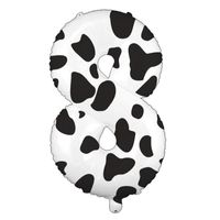 Vintage Style Classic Style Cow Pattern Aluminum Film Birthday Balloons sku image 8