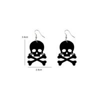 1 Pair Classic Style Skull Mesh Arylic Drop Earrings sku image 4