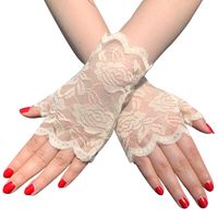 Mujeres Casual Flor Guantes 1 Par main image 3