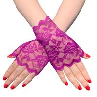Women's Casual Flower Gloves 1 Pair sku image 1