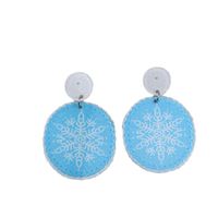 1 Pair Cute Christmas Tree Snowflake Elk Printing Arylic Drop Earrings main image 3