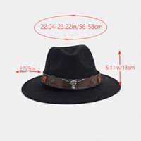 Women's Elegant Basic Solid Color Big Eaves Fedora Hat main image 4