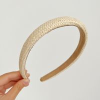 Women's Simple Style Solid Color Straw Braid Hair Band sku image 2