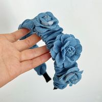 Casual Streetwear Flower Cloth Pleated Hair Band main image 4