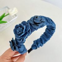 Casual Streetwear Flower Cloth Pleated Hair Band sku image 1