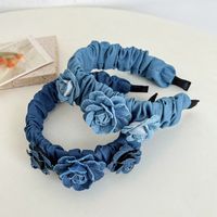 Casual Streetwear Flower Cloth Pleated Hair Band main image 3