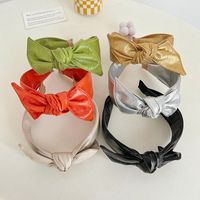 Elegant Lady Solid Color Bow Knot Cloth Hair Band main image 5