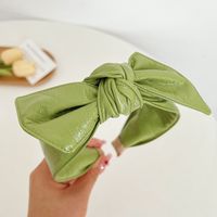 Elegant Lady Solid Color Bow Knot Cloth Hair Band sku image 3