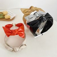 Elegant Lady Solid Color Bow Knot Cloth Hair Band main image 4