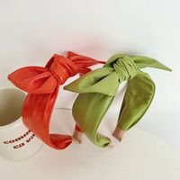 Elegant Lady Solid Color Bow Knot Cloth Hair Band main image 1