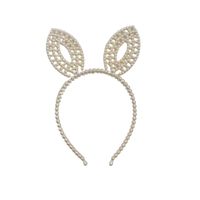 Cute Bunny Ears Heart Shape Arylic Hair Band main image 2