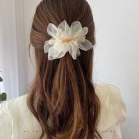 Simple Style Solid Color Cloth Patchwork Hair Clip main image 1