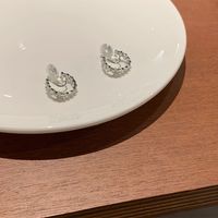 1 Pair Simple Style Star Inlay Copper Zircon Earrings sku image 2
