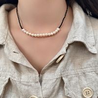 Simple Style Round Artificial Crystal Imitation Pearl Beaded Women's Necklace main image 4