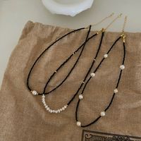 Simple Style Round Artificial Crystal Imitation Pearl Beaded Women's Necklace main image 1
