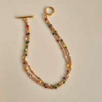 Casual Streetwear Colorful Titanium Steel Plating Bracelets Necklace main image 4