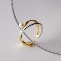 Einfacher Stil Geometrisch Sterling Silber Überzug Offener Ring main image 5