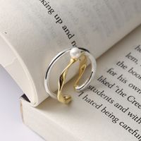 Simple Style Geometric Sterling Silver Plating Open Rings main image 3