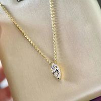 Ig Style Simple Style Water Droplets Rhinestone Sterling Silver Women's Pendant Necklace main image 5