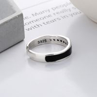 Modern Style Cool Style Geometric Sterling Silver Epoxy Inlay Zircon Rings main image 3